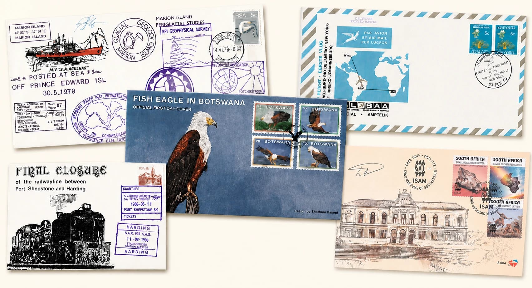 A selection of philatelic covers from Southern Africa